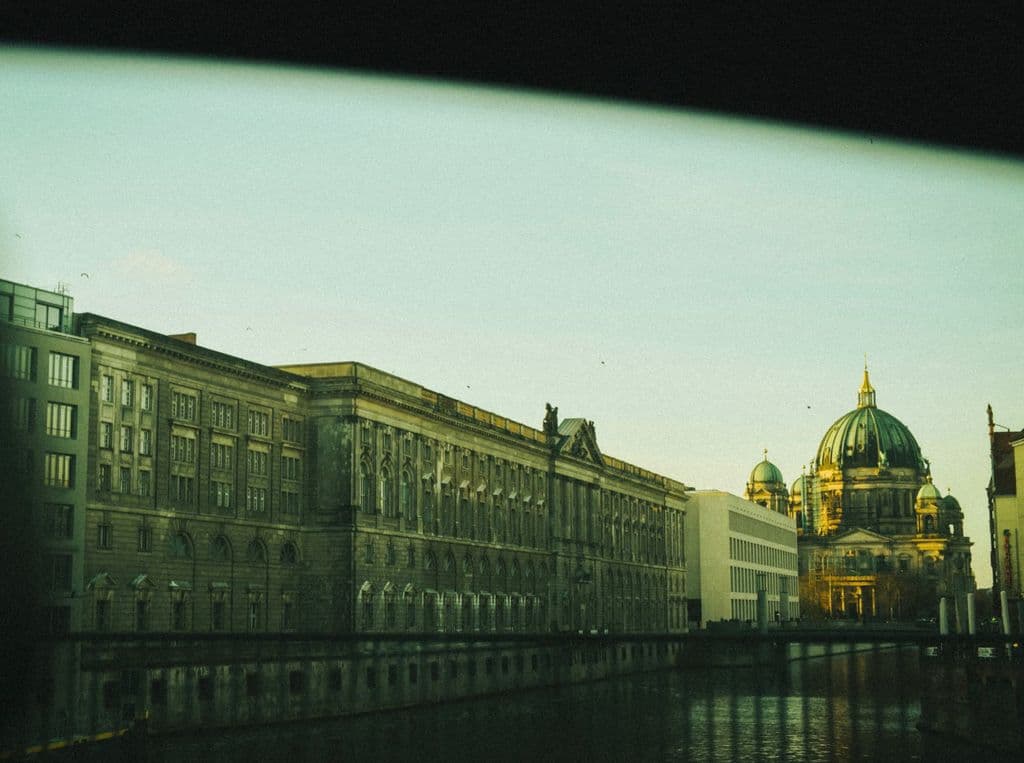 Berlin Cathedral reflected at sunset, by Hamdi Kılınç