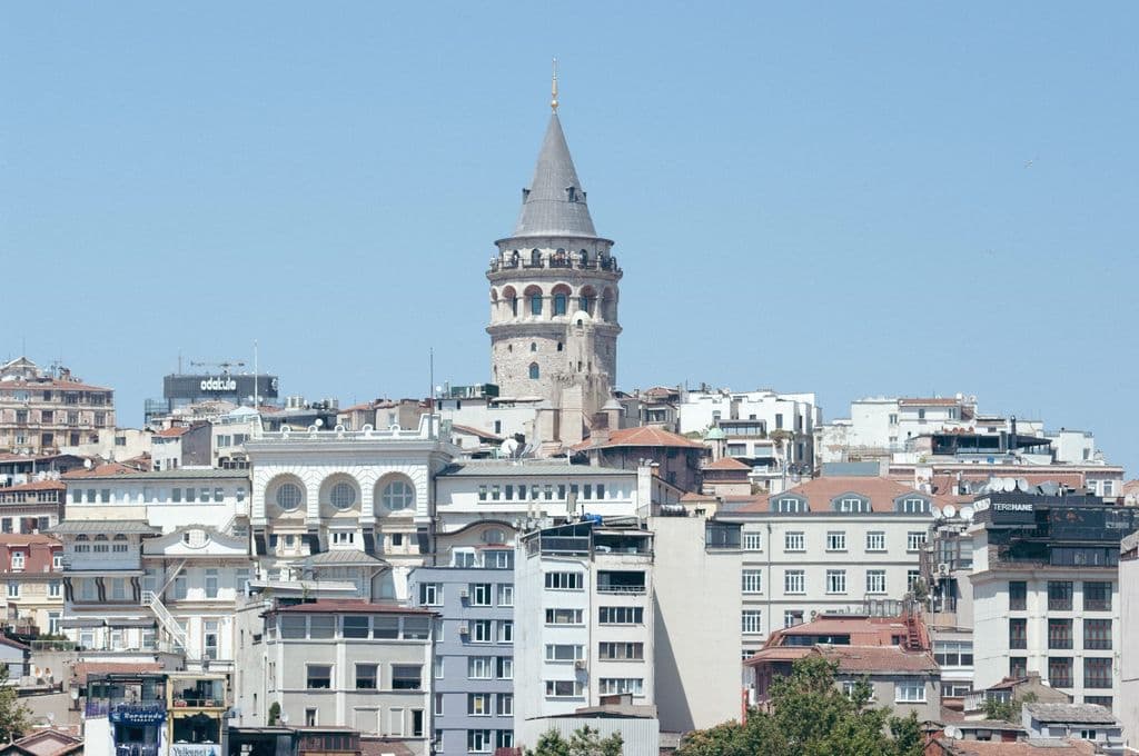 Galata Tower rising above Istanbul rooftops, by Fatih Yavaşoğlu