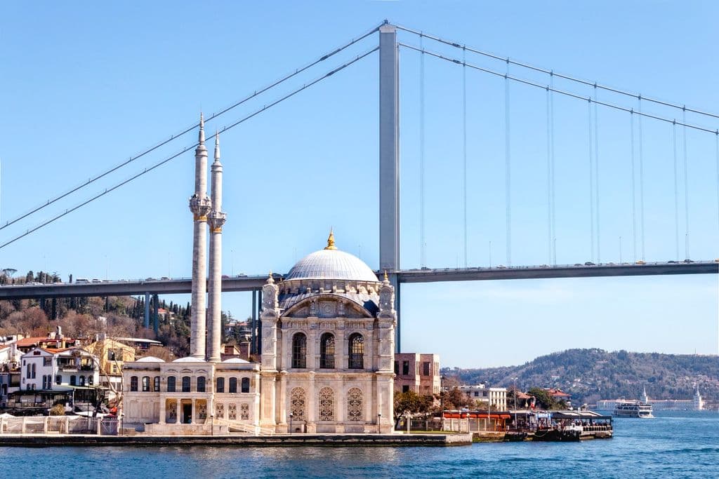 Ortaköy Mosque with the Bosphorus Bridge in Istanbul, by Denitsa Kireva
