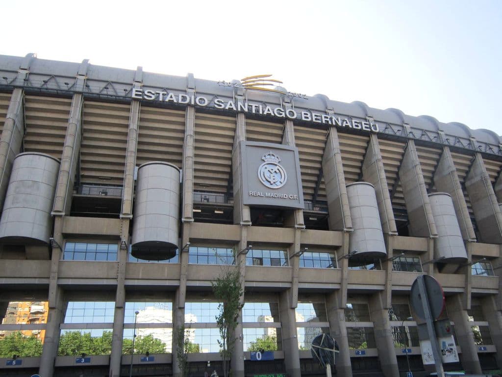 Santiago Bernabéu Stadium exterior in Madrid, by Lajos Kristóf Kántor