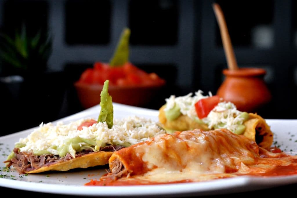 Mexican enchiladas with fresh toppings, by DΛVΞ GΛRCIΛ