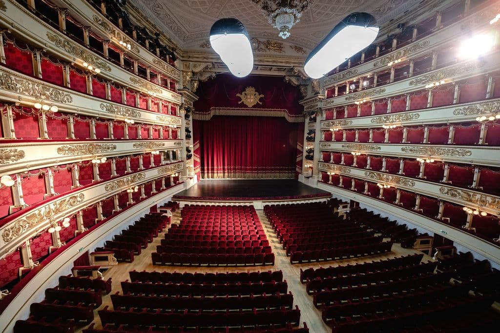La Scala opera house facade in Milan, by Alexandro D'Elia