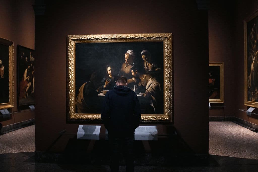 Gallery room at Pinacoteca di Brera in Milan, by Sebastiano Piazzi