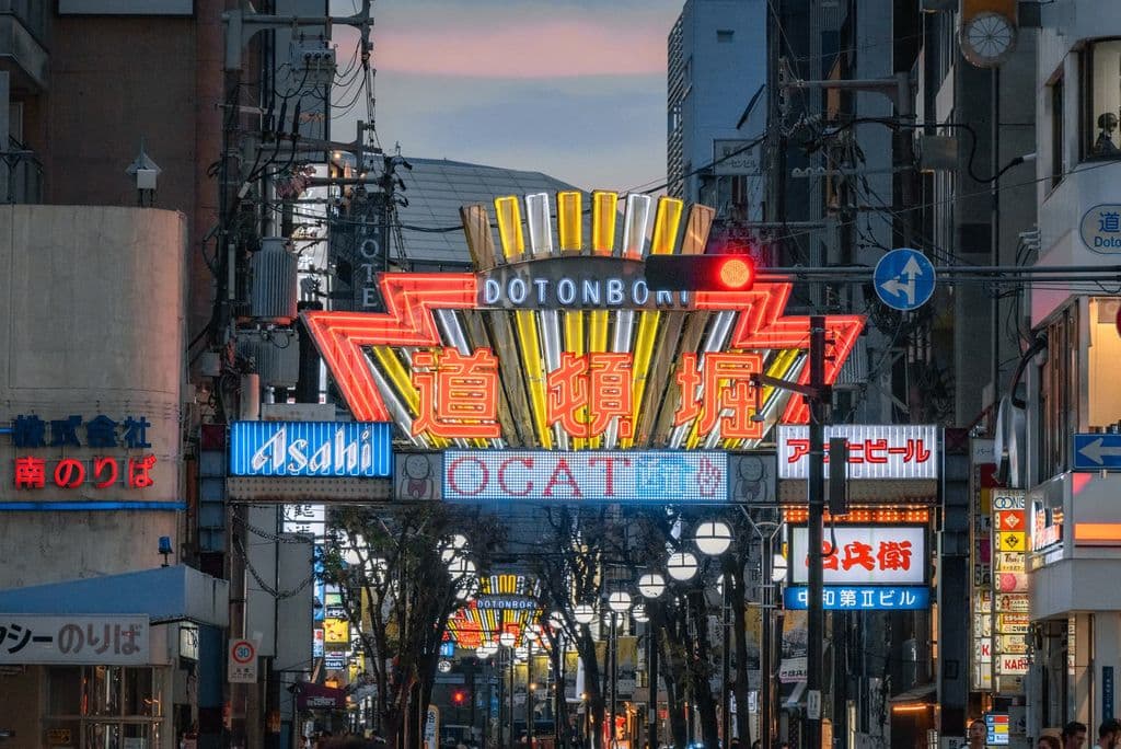 Neon signs in Dotonbori, by Royce Ho