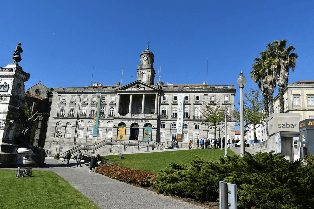 Bolsa Palace exterior in Porto
