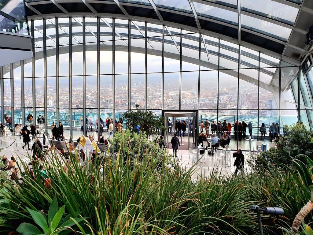 Sky Garden in London with greenery and city views, by How TO