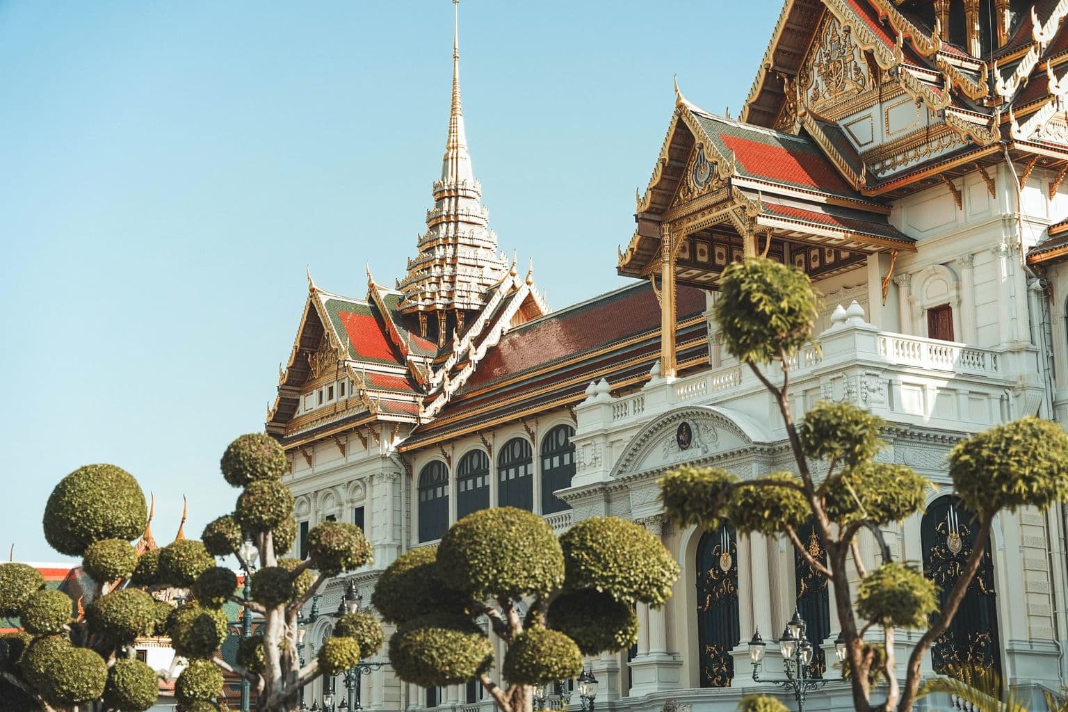 Grand Palace temple roofs in Bangkok, Thailand, by Maksim Romashkin