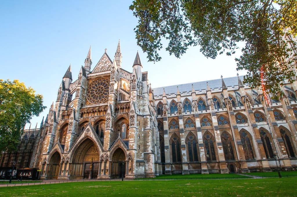Westminster Abbey in London on a sunny day, by William ZALI